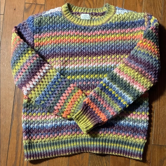 St. John's Bay Colorful Striped Crew Neck Sweater - Picture 1 of 1